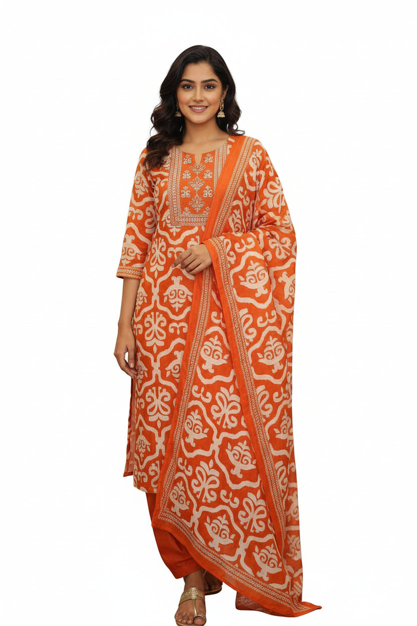 PURE VISCOSE KURTA PANT DUPATTA