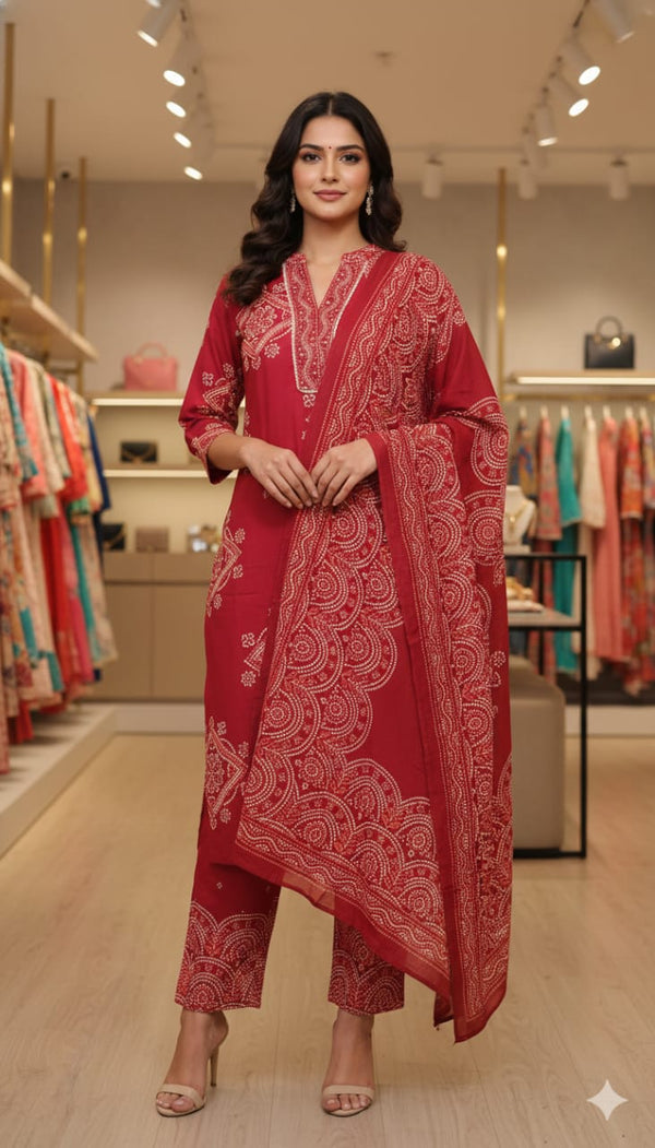 PREMIUM CAMBRIC COTTON KURTA SET